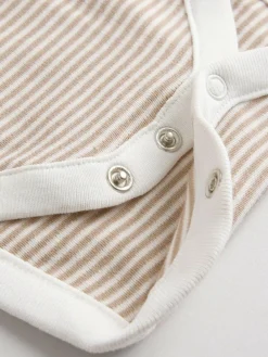 Sale Next Neutral 100% Cotton Short Sleeve Baby Bodysuits 5 Pack