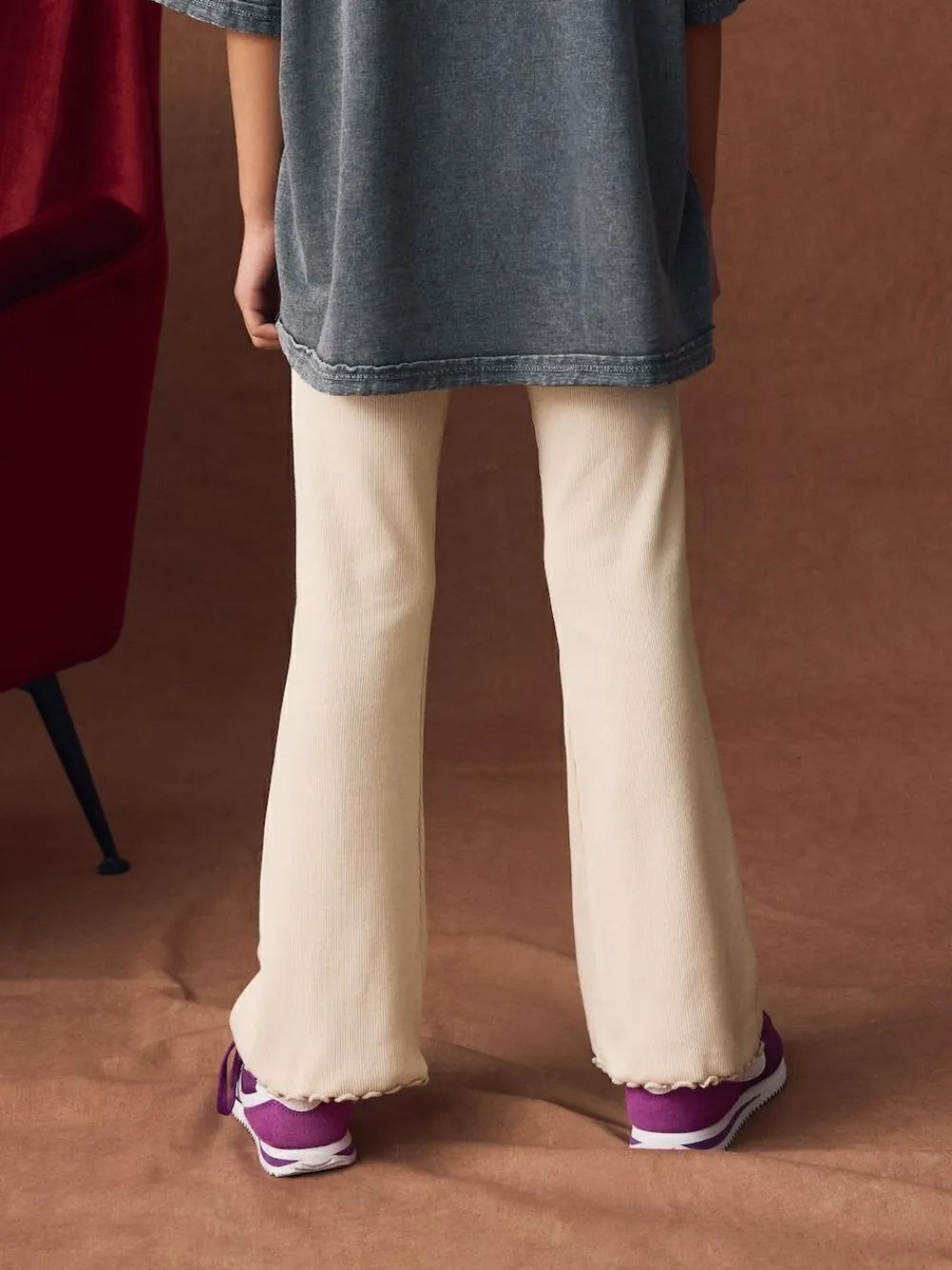 Next Neutral 1 Pack Rib Flare Leggings (3-16yrs)^ Pants & Leggings|Pants & Leggings