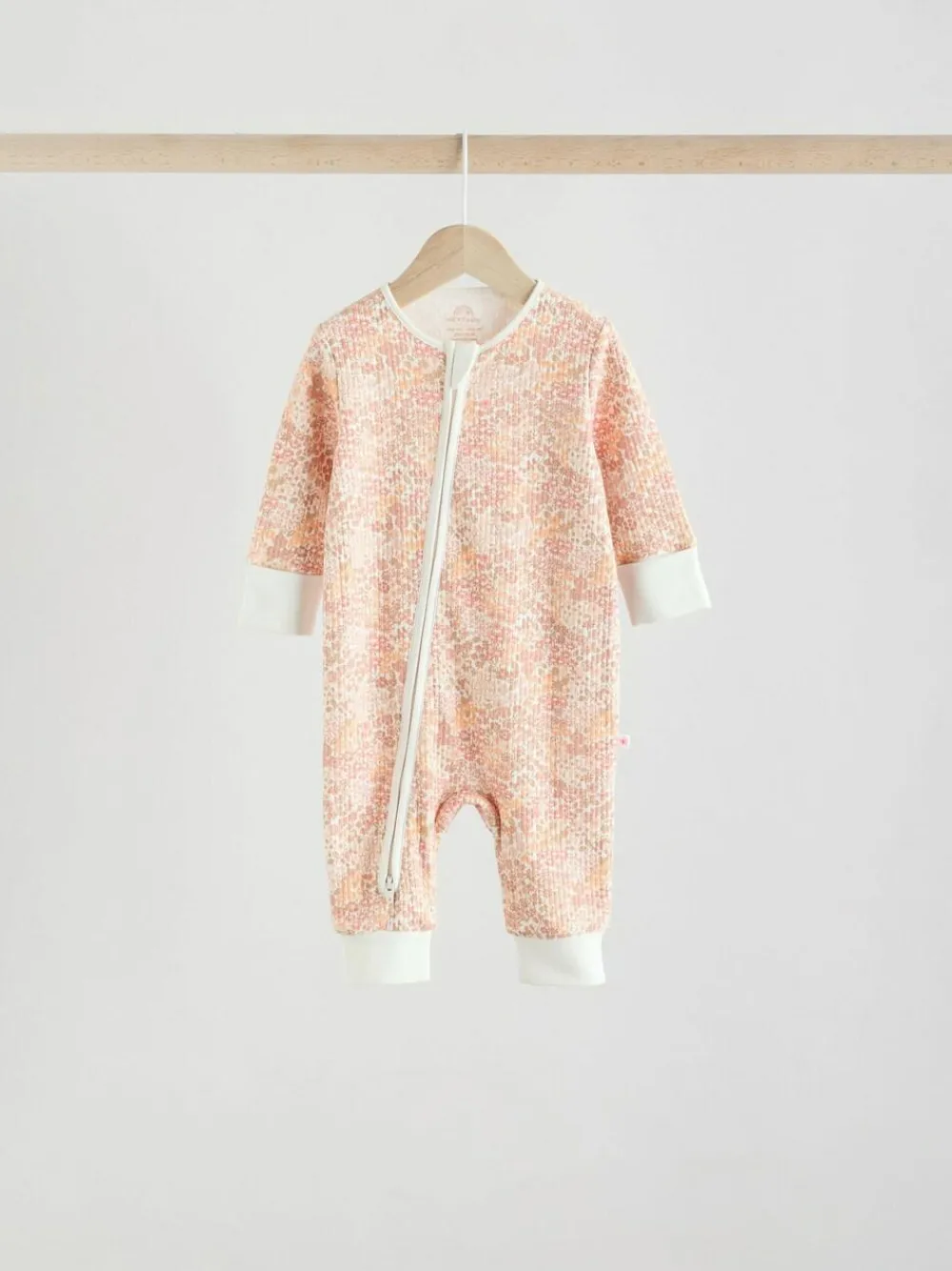 Next Neutral 5 Pack Two Way Zip Baby Sleepsuits (0mths-3yrs)^ Nightwear