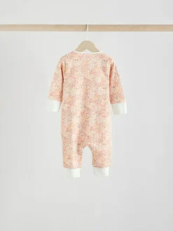 Next Neutral 5 Pack Two Way Zip Baby Sleepsuits (0mths-3yrs)^ Nightwear