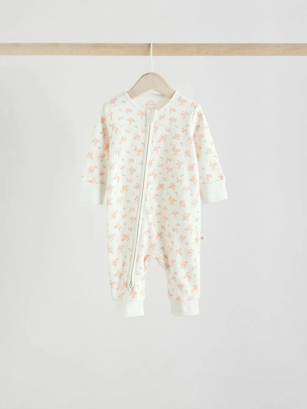 Next Neutral 5 Pack Two Way Zip Baby Sleepsuits (0mths-3yrs)^ Nightwear