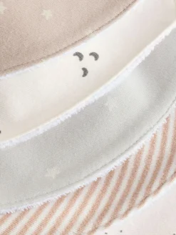 Online Next Neutral Baby Dribble Bibs 5 Pack