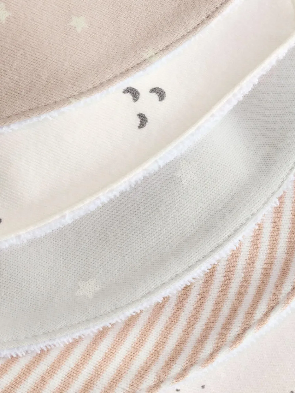 Online Next Neutral Baby Dribble Bibs 5 Pack