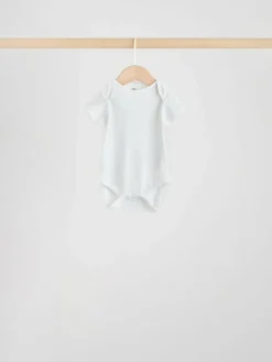 Best Next Neutral Baby Essential Short Sleeve Bodysuits 5 Pack
