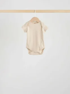 Best Next Neutral Baby Essential Short Sleeve Bodysuits 5 Pack