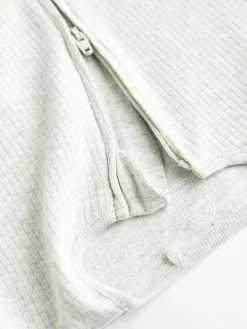 Next Neutral Baby Footless 2 Way Zip 100% Cotton Sleepsuits 3 Pack (0mths-3yrs)^BOY Nightwear|Baby Girls