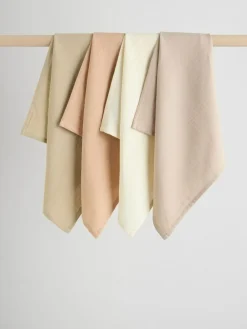 New Next Baby Muslins Cloths 4 Pack Neutral