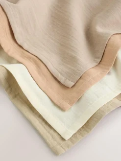 New Next Baby Muslins Cloths 4 Pack Neutral