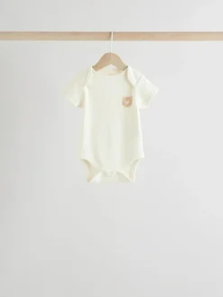 Sale Next Neutral Baby Short Sleeve Bodysuits 5 Pack