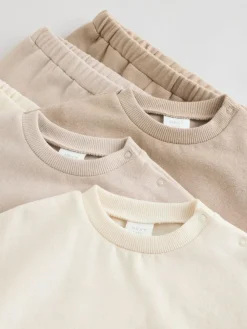 Outlet Next Neutral Baby Sweatshirt and Joggers Set 6 Piece (0mths-3yrs)