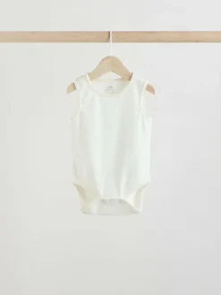Next Neutral Baby Vest Bodysuits 5 Pack^BOY Unisex|Bodysuits & Vests