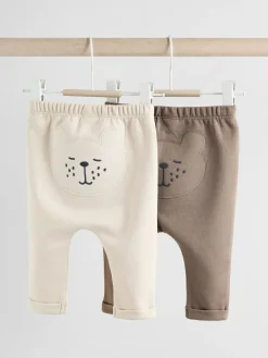 Next Neutral Bear Baby 100% Cotton Leggings 2 Pack (0mths-2yrs)^BOY Unisex|Pants & Leggings