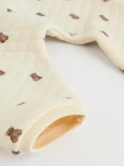 Best Next Neutral Bear Baby Quilted Sweat and Joggers Set (0mths-2yrs)