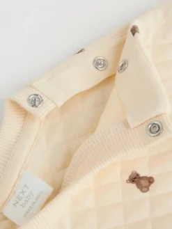 Best Next Neutral Bear Baby Quilted Sweat and Joggers Set (0mths-2yrs)