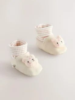 Next Neutral Bear Baby Sock Top Boots (0-18mths)^BOY Baby Boots|Boots