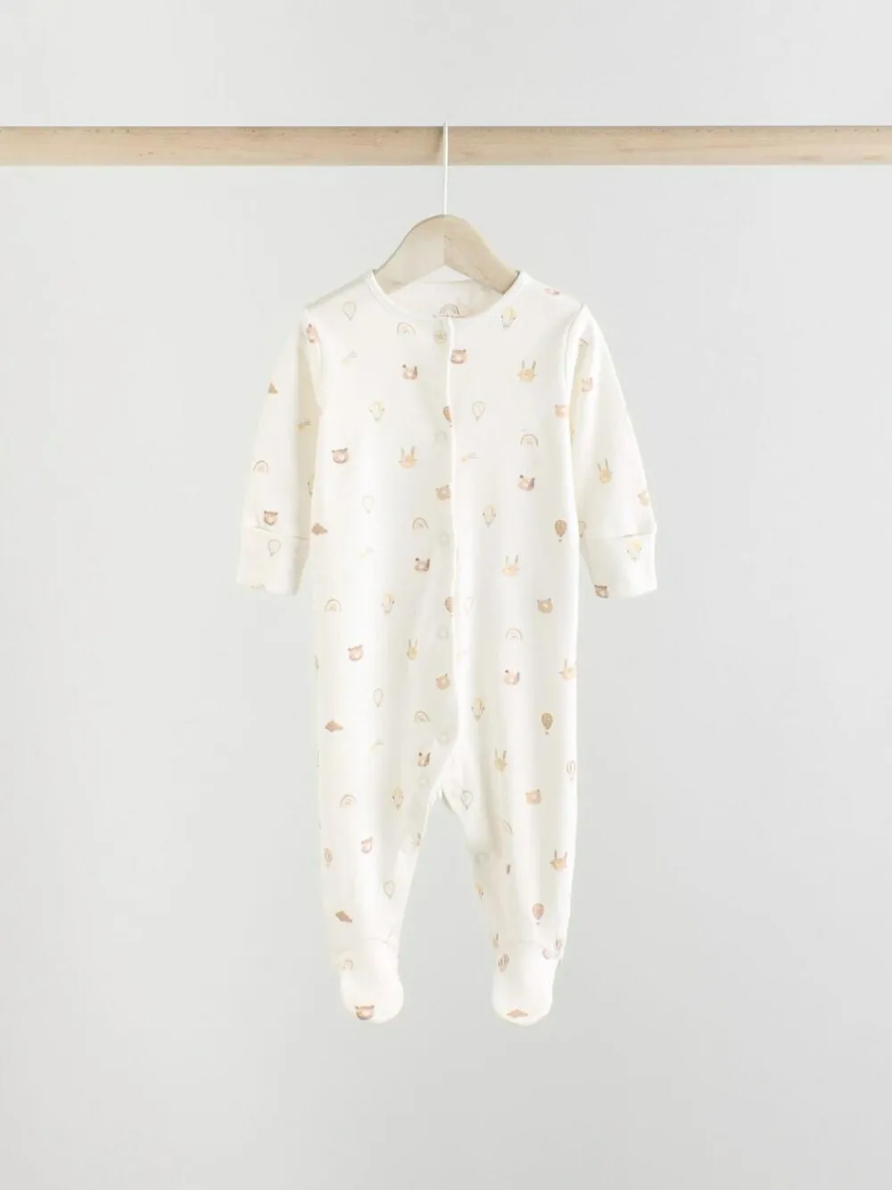 Next Neutral Bear Character Sleepsuits 5 Pack (0mths-2yrs)^BOY Nightwear|Nightwear