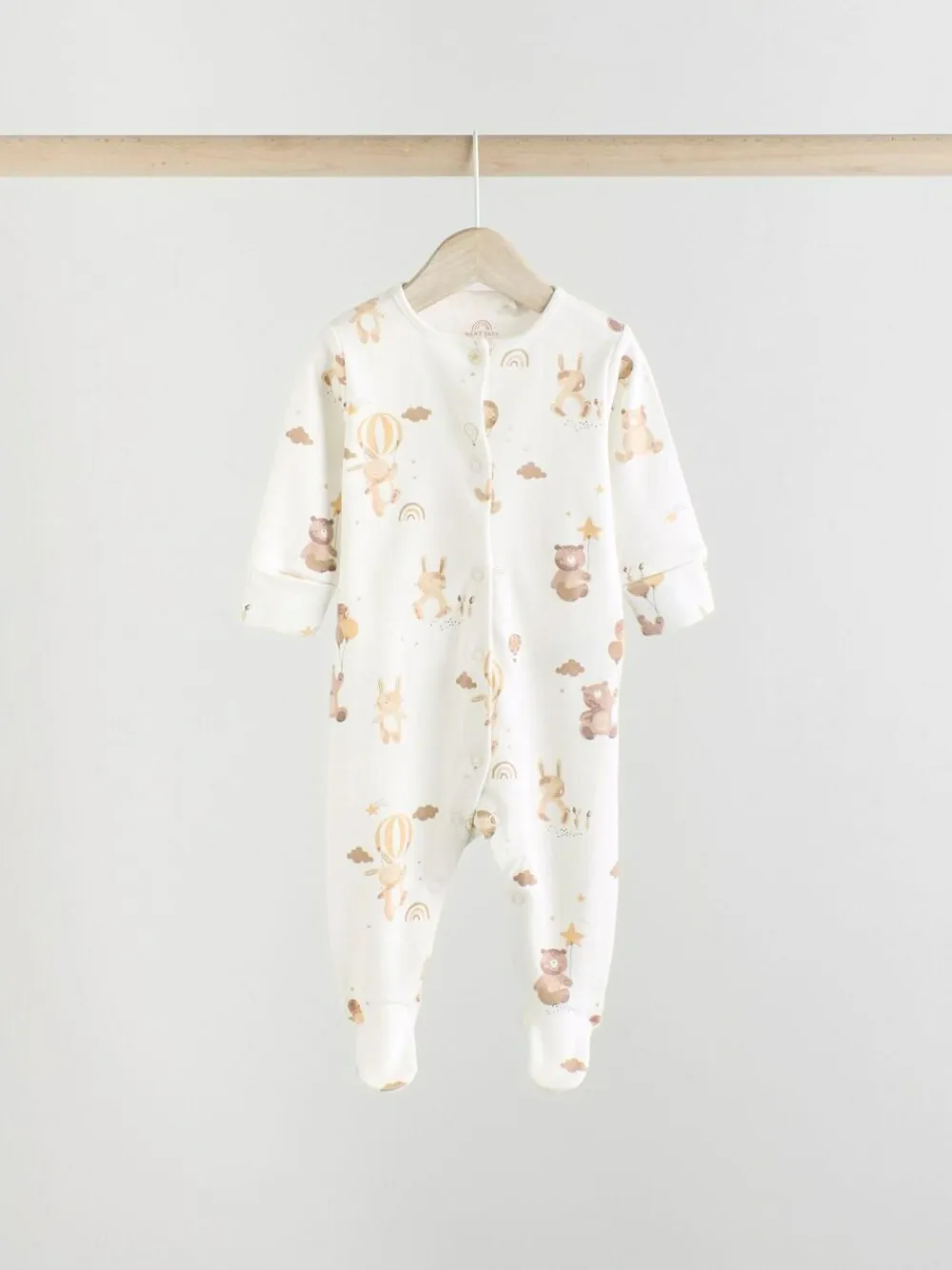 Next Neutral Bear Character Sleepsuits 5 Pack (0mths-2yrs)^BOY Nightwear|Nightwear