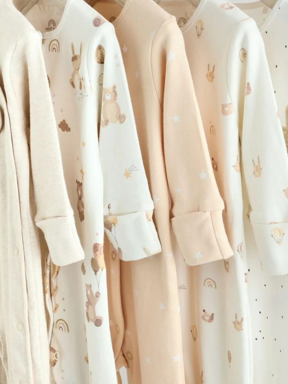 Next Neutral Bear Character Sleepsuits 5 Pack (0mths-2yrs)^BOY Nightwear|Nightwear