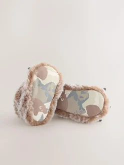 Best Next Baby Touch Fastening Slipper Boots (0-2mths) Neutral Bear Claw