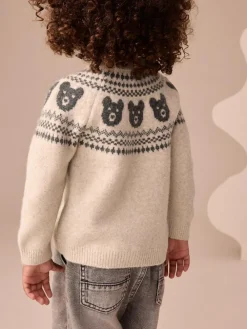 Next Fairisle Pattern Knitted Crew Neck Jumper (3mths-7yrs)^ Cosy Club