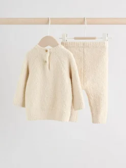 Sale Next Neutral Bear Knitted Top and Leggings Set (0mths-2yrs)