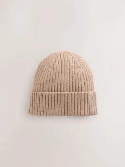 Online Next Neutral Beige Knitted Beanie Hat (1-16yrs)