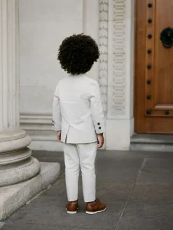 Hot Next Blazer Shirt Trousers and Bow Tie Set (3mths-9yrs) Neutral