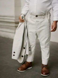 Hot Next Blazer Shirt Trousers and Bow Tie Set (3mths-9yrs) Neutral