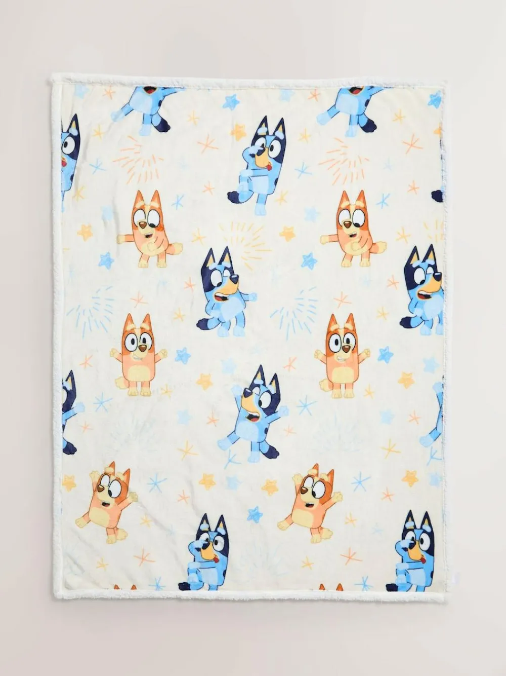 Clearance Next Neutral Bluey Fleece Throw