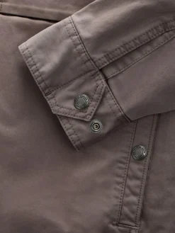 Sale Next Borg Lined Zip Through Funnel Jacket Neutral