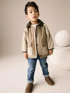 Next Hooded Cord Collar Shower Resistant Coat (3mths-7yrs)^BOY Baby Winter Clothing|Coats, Jackets & Pramsuits