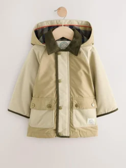 Next Hooded Cord Collar Shower Resistant Coat (3mths-7yrs)^BOY Baby Winter Clothing|Coats, Jackets & Pramsuits