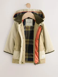 Next Hooded Cord Collar Shower Resistant Coat (3mths-7yrs)^BOY Baby Winter Clothing|Coats, Jackets & Pramsuits