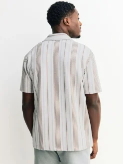Next Regular Fit Stripe Short Sleeve Jersey Shirt^ Shirts