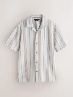 Next Regular Fit Stripe Short Sleeve Jersey Shirt^ Shirts