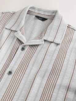 Next Regular Fit Stripe Short Sleeve Jersey Shirt^ Shirts