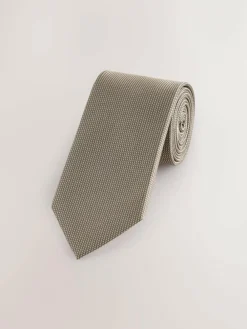 Next Neutral Brown Slim Textured Tie^ Ties & Pocket Squares