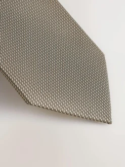 Next Neutral Brown Slim Textured Tie^ Ties & Pocket Squares