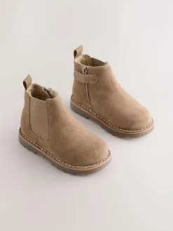 Outlet Next Neutral Brown Standard Fit (F) Suede Chelsea Boots