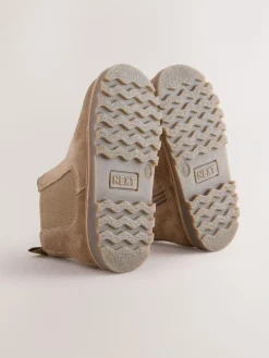 Outlet Next Neutral Brown Standard Fit (F) Suede Chelsea Boots