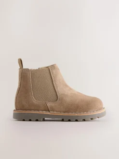 Sale Next Neutral Brown Wide Fit (G) Suede Chelsea Boots