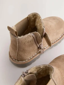 Sale Next Neutral Brown Wide Fit (G) Suede Chelsea Boots