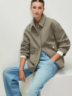 Next Brushed Collared Jacket^Women Coats & Jackets|Coats & Jackets