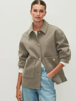 Next Brushed Collared Jacket^Women Coats & Jackets|Coats & Jackets