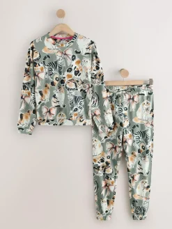 Clearance Next Long Sleeve Pyjamas Neutral Cat