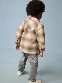 Next Borg Lined Check Shacket (3mths-7yrs)^BOY Suits & Vest|Shirts