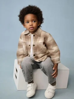 Next Borg Lined Check Shacket (3mths-7yrs)^BOY Suits & Vest|Shirts