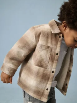 Next Borg Lined Check Shacket (3mths-7yrs)^BOY Suits & Vest|Shirts