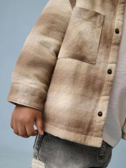 Next Borg Lined Check Shacket (3mths-7yrs)^BOY Suits & Vest|Shirts