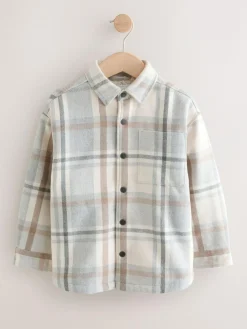 Best Next Lined Shacket (3-16yrs) Neutral Check Borg Lined